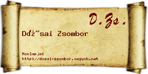 Dósai Zsombor névjegykártya