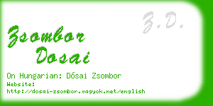 zsombor dosai business card